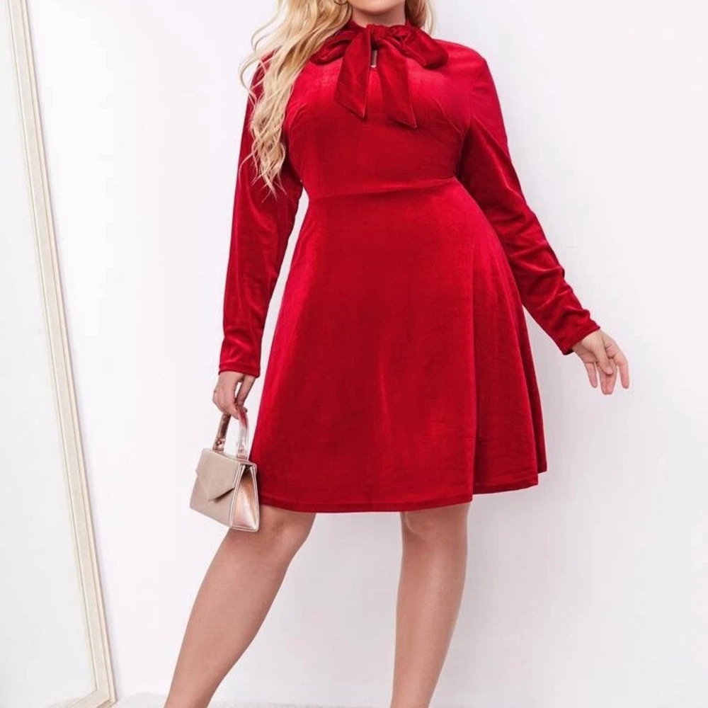 NWT women’s red velvet dress